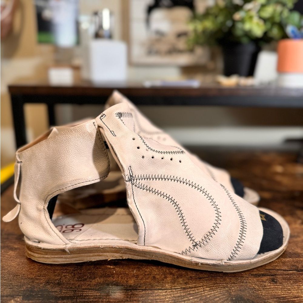 A.S. 98 Taupe/bone leather gladiator sandals size 10.5 US) 42eu - Picture 1 of 9